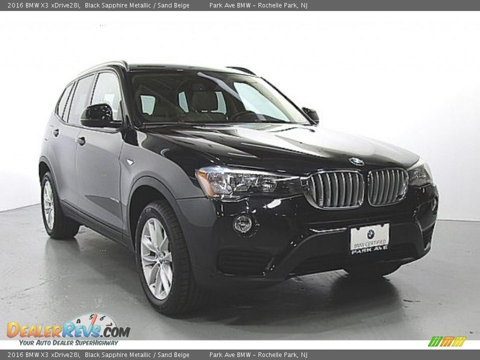 2016 BMW X3 xDrive28i Black Sapphire Metallic / Sand Beige Photo #6