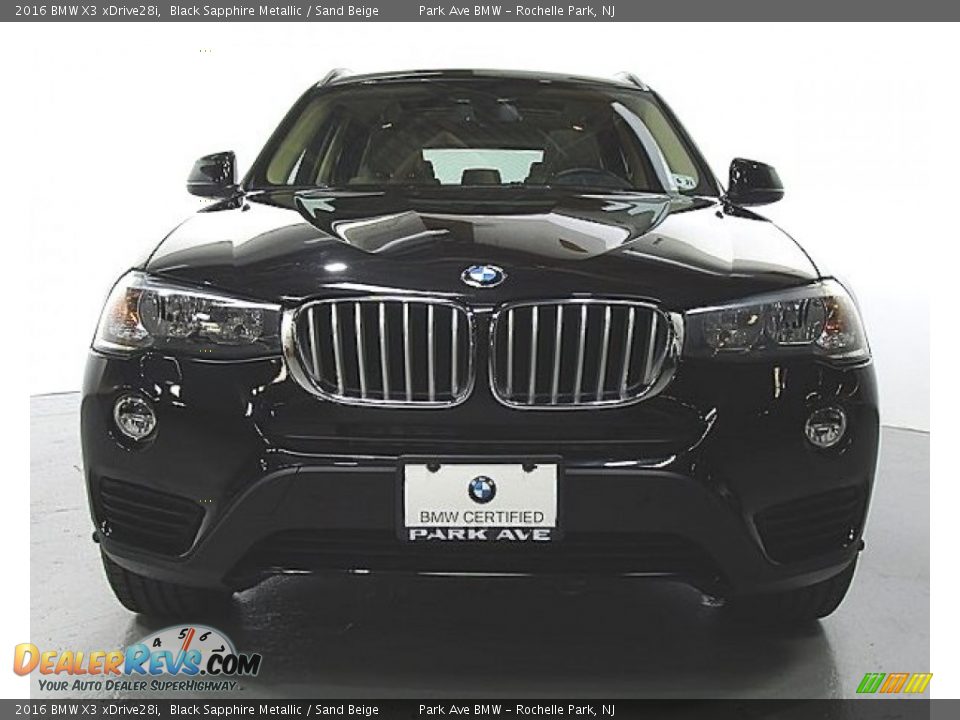 2016 BMW X3 xDrive28i Black Sapphire Metallic / Sand Beige Photo #7