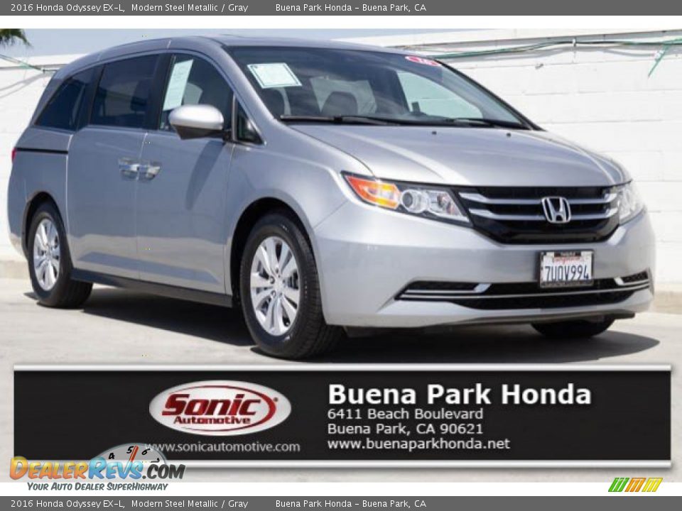 2016 Honda Odyssey EX-L Modern Steel Metallic / Gray Photo #1