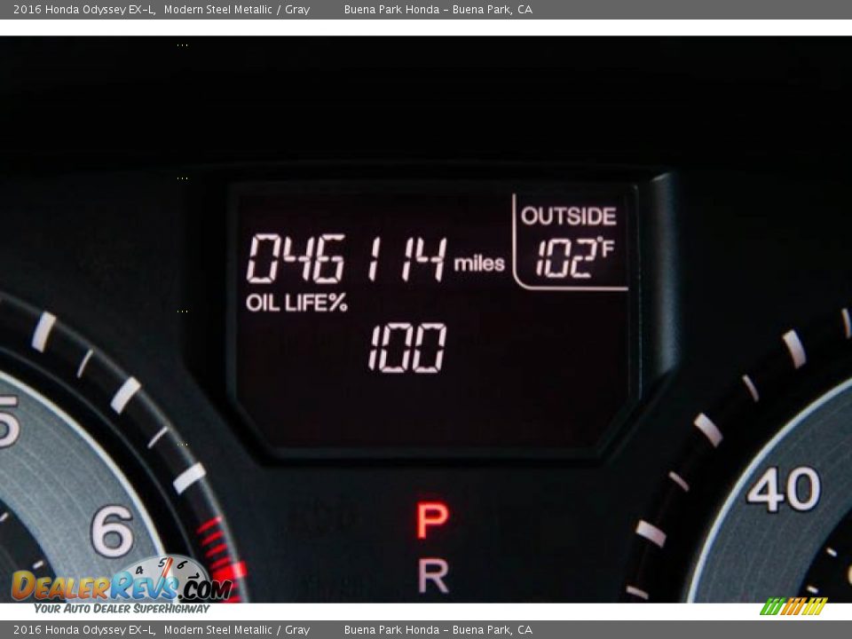 2016 Honda Odyssey EX-L Modern Steel Metallic / Gray Photo #6