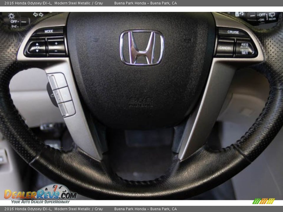 2016 Honda Odyssey EX-L Modern Steel Metallic / Gray Photo #15
