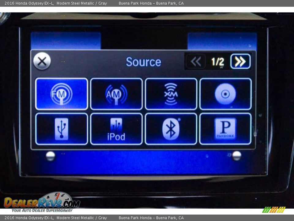 2016 Honda Odyssey EX-L Modern Steel Metallic / Gray Photo #28