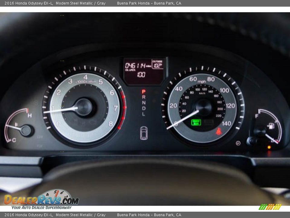 2016 Honda Odyssey EX-L Modern Steel Metallic / Gray Photo #31