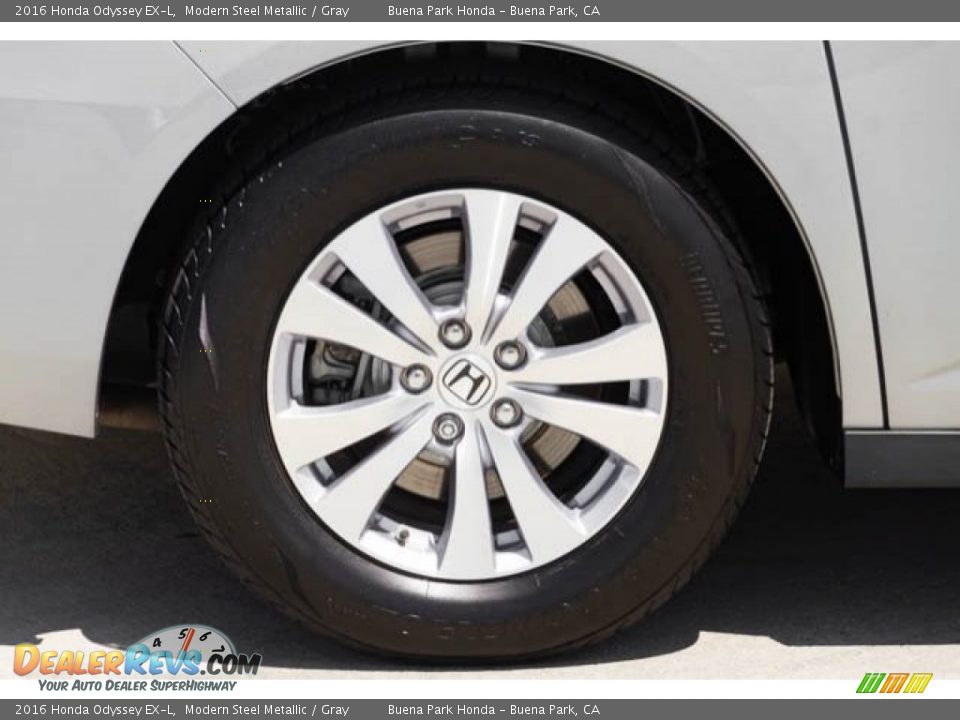 2016 Honda Odyssey EX-L Modern Steel Metallic / Gray Photo #36
