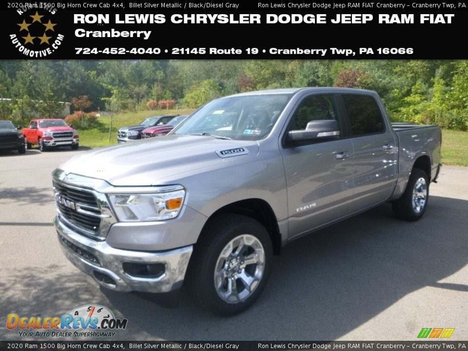 2020 Ram 1500 Big Horn Crew Cab 4x4 Billet Silver Metallic / Black/Diesel Gray Photo #1