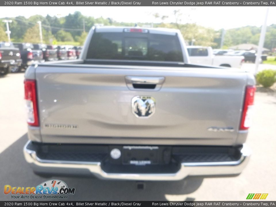 2020 Ram 1500 Big Horn Crew Cab 4x4 Billet Silver Metallic / Black/Diesel Gray Photo #4