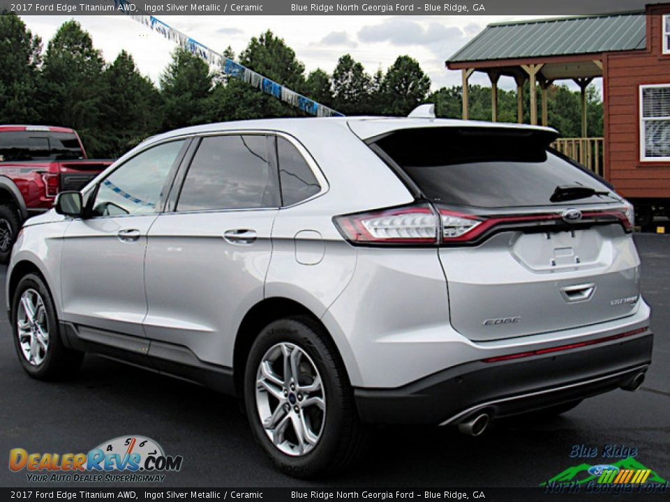 2017 Ford Edge Titanium AWD Ingot Silver Metallic / Ceramic Photo #3
