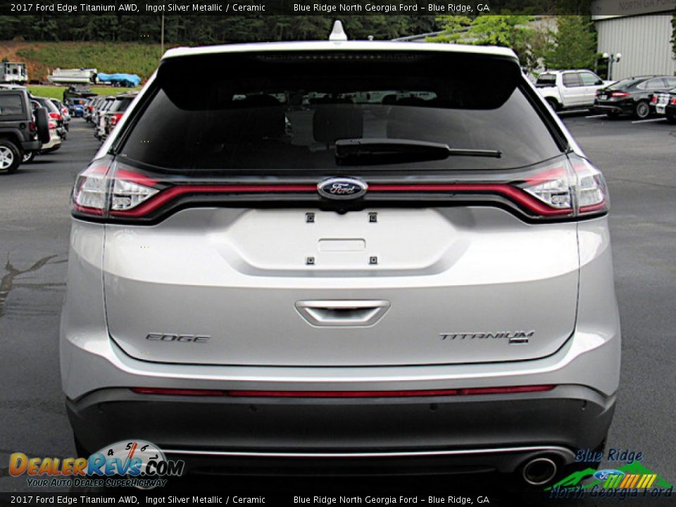2017 Ford Edge Titanium AWD Ingot Silver Metallic / Ceramic Photo #4