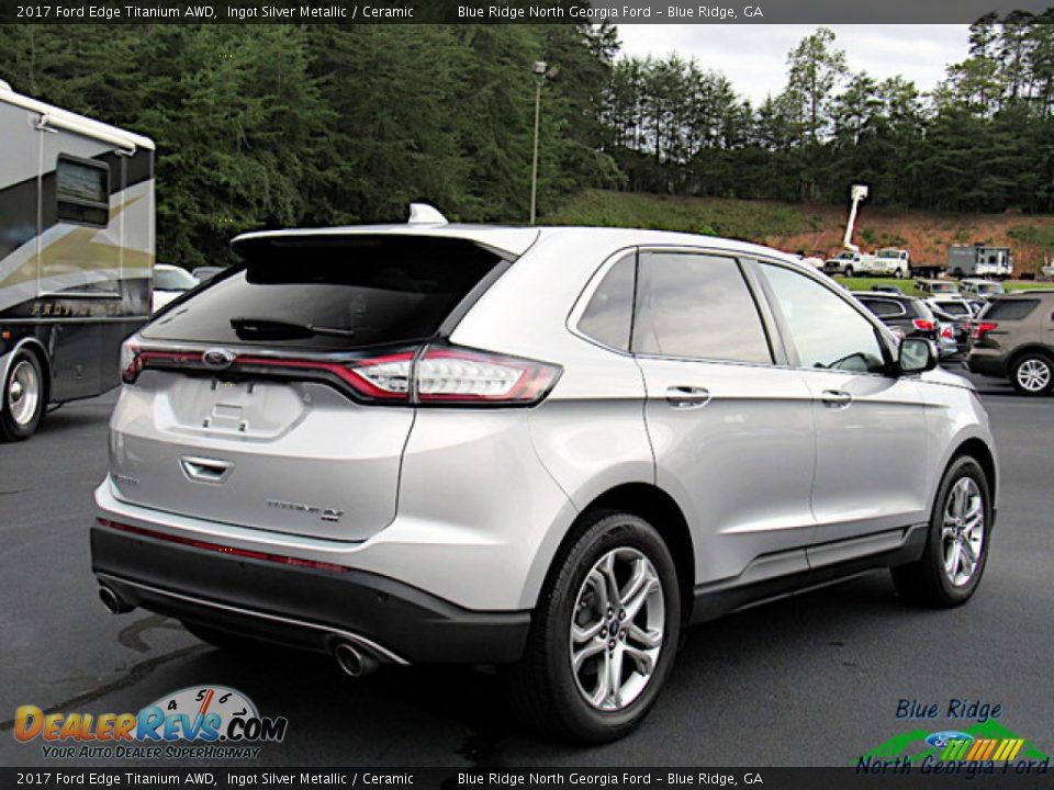 2017 Ford Edge Titanium AWD Ingot Silver Metallic / Ceramic Photo #5