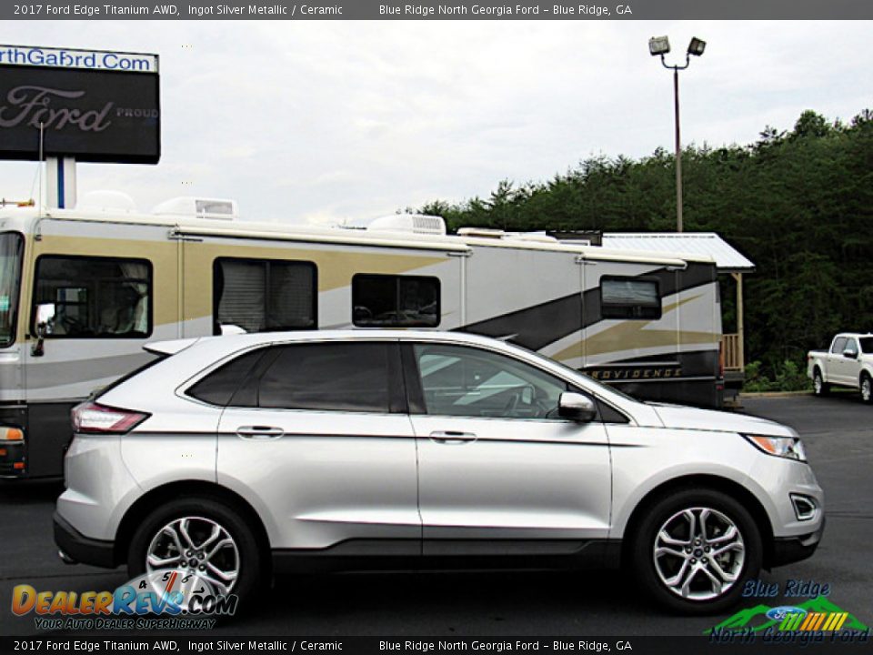 2017 Ford Edge Titanium AWD Ingot Silver Metallic / Ceramic Photo #6