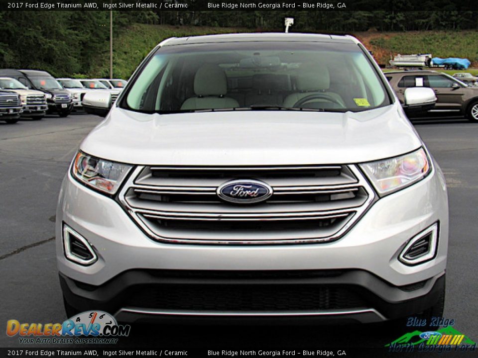 2017 Ford Edge Titanium AWD Ingot Silver Metallic / Ceramic Photo #8