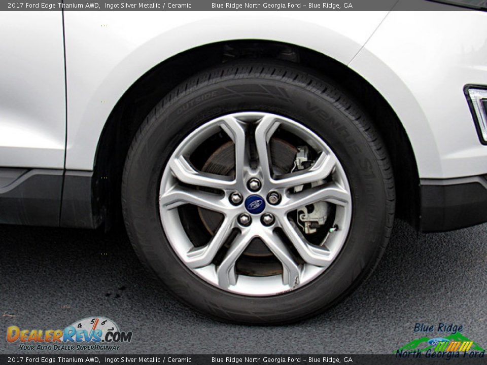 2017 Ford Edge Titanium AWD Ingot Silver Metallic / Ceramic Photo #9