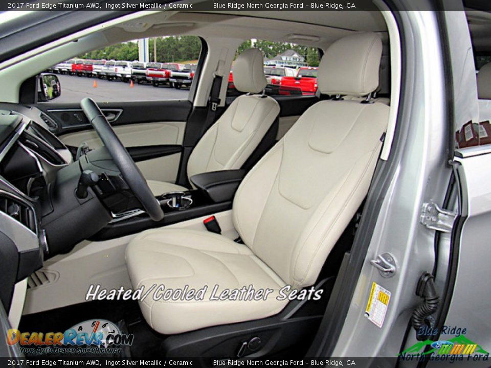 2017 Ford Edge Titanium AWD Ingot Silver Metallic / Ceramic Photo #10