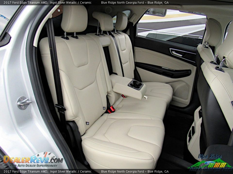 2017 Ford Edge Titanium AWD Ingot Silver Metallic / Ceramic Photo #12