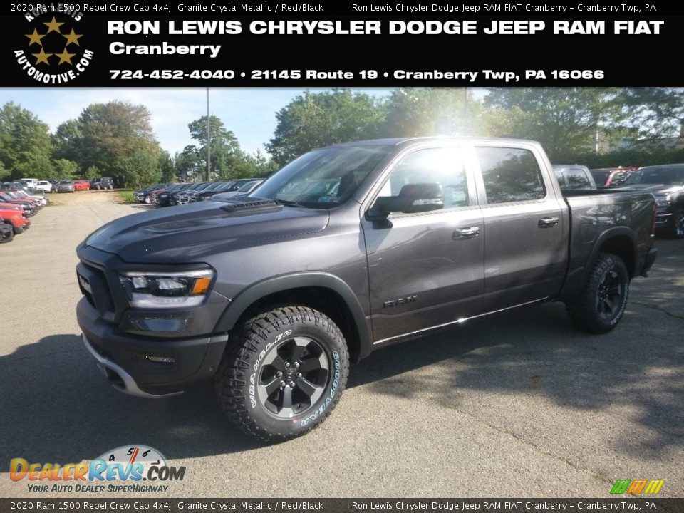 2020 Ram 1500 Rebel Crew Cab 4x4 Granite Crystal Metallic / Red/Black Photo #1