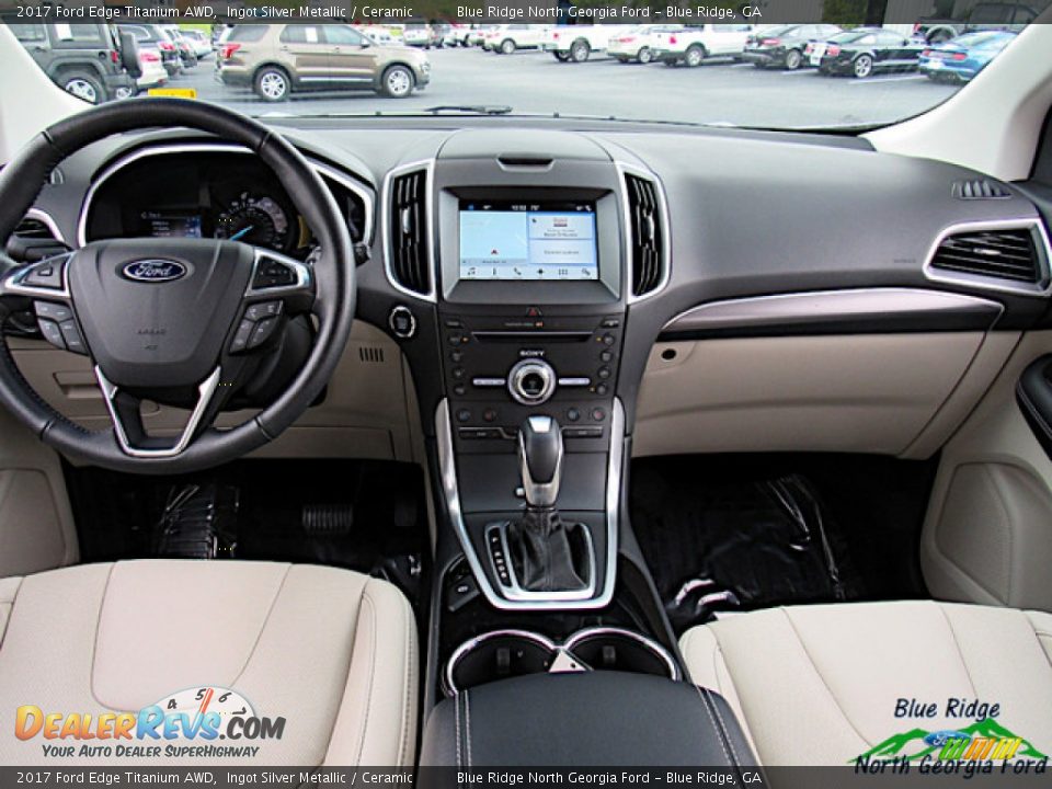 2017 Ford Edge Titanium AWD Ingot Silver Metallic / Ceramic Photo #15