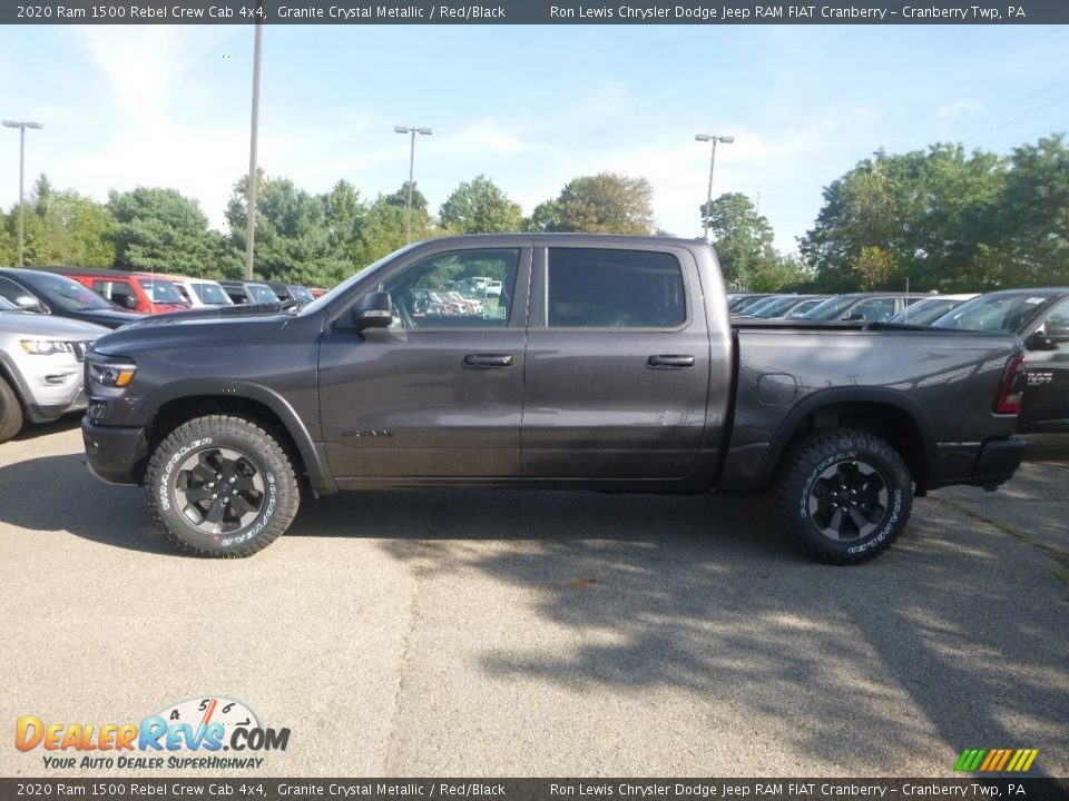 2020 Ram 1500 Rebel Crew Cab 4x4 Granite Crystal Metallic / Red/Black Photo #2