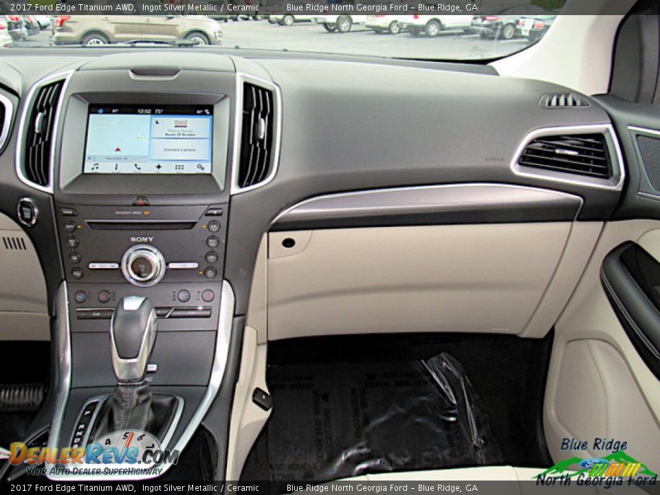 2017 Ford Edge Titanium AWD Ingot Silver Metallic / Ceramic Photo #16
