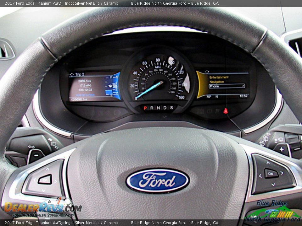 2017 Ford Edge Titanium AWD Ingot Silver Metallic / Ceramic Photo #17