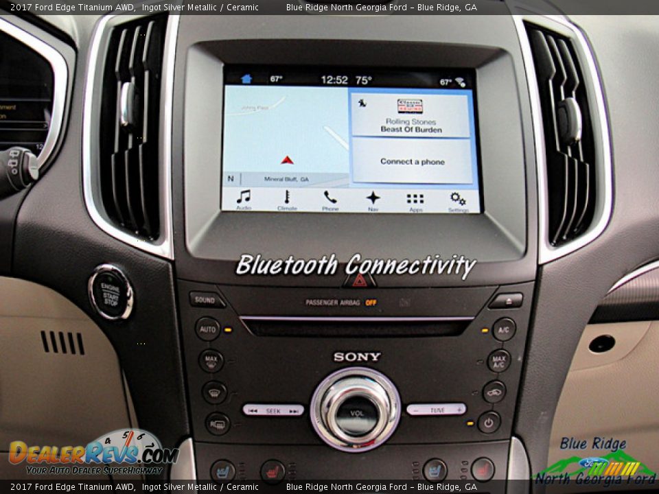 2017 Ford Edge Titanium AWD Ingot Silver Metallic / Ceramic Photo #18