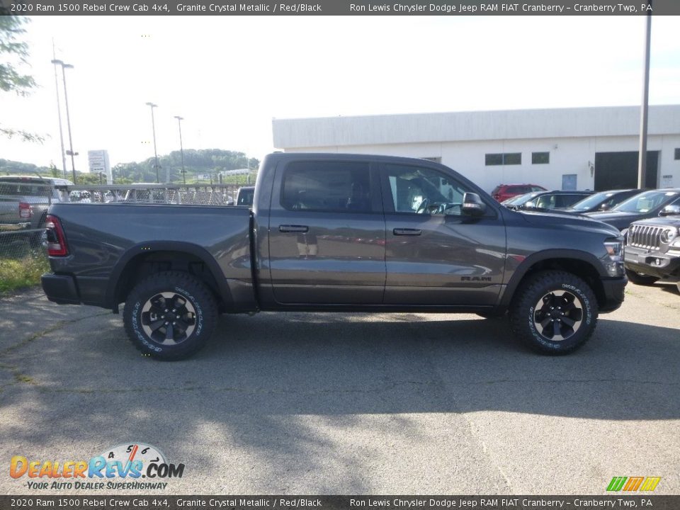 2020 Ram 1500 Rebel Crew Cab 4x4 Granite Crystal Metallic / Red/Black Photo #6