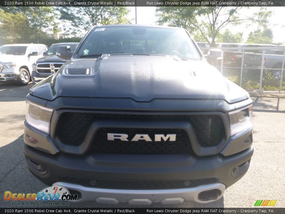 2020 Ram 1500 Rebel Crew Cab 4x4 Granite Crystal Metallic / Red/Black Photo #8