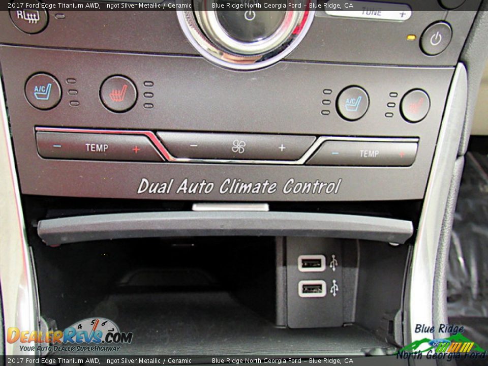 2017 Ford Edge Titanium AWD Ingot Silver Metallic / Ceramic Photo #22