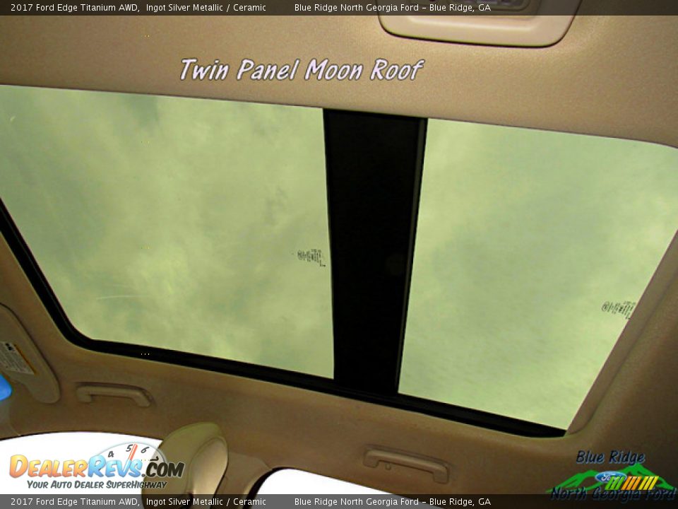2017 Ford Edge Titanium AWD Ingot Silver Metallic / Ceramic Photo #24