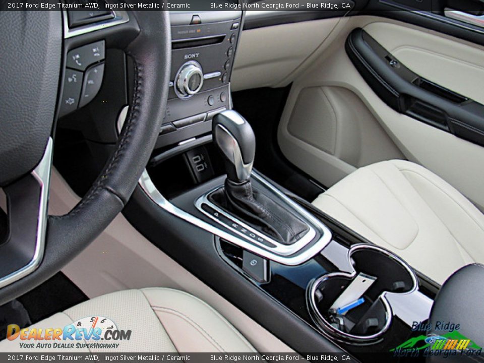 2017 Ford Edge Titanium AWD Ingot Silver Metallic / Ceramic Photo #25