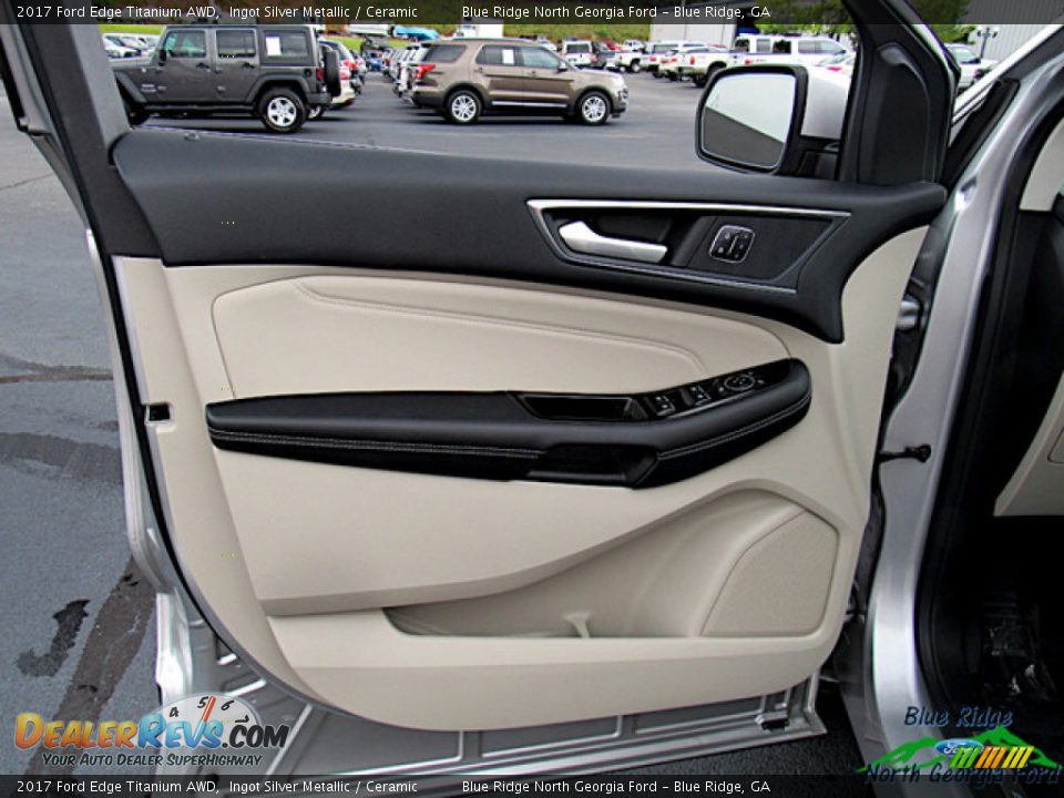 2017 Ford Edge Titanium AWD Ingot Silver Metallic / Ceramic Photo #27