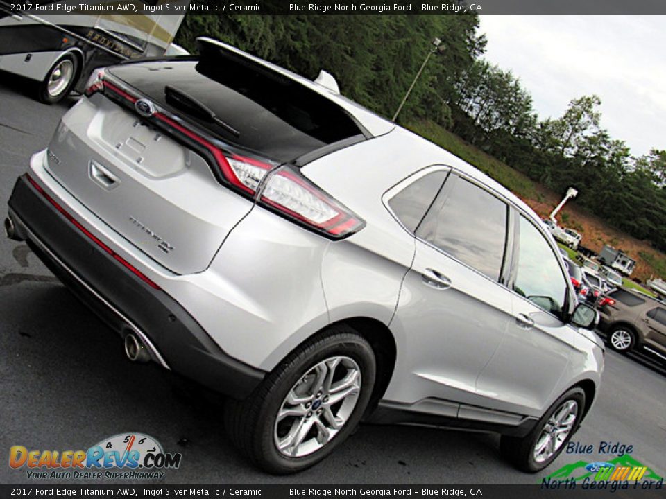 2017 Ford Edge Titanium AWD Ingot Silver Metallic / Ceramic Photo #33