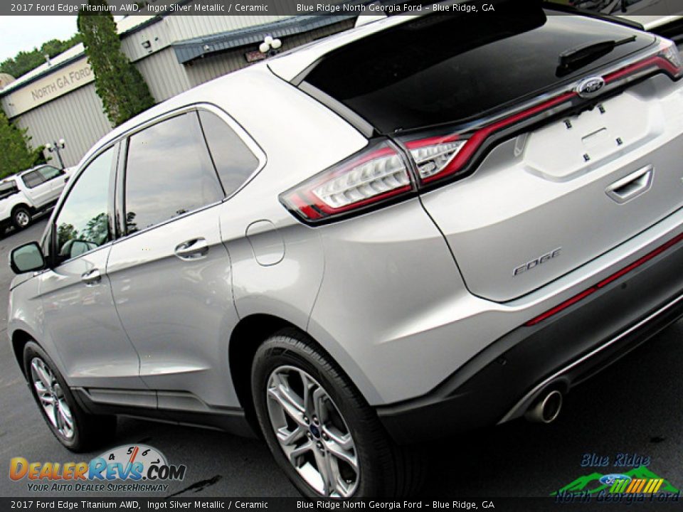 2017 Ford Edge Titanium AWD Ingot Silver Metallic / Ceramic Photo #34