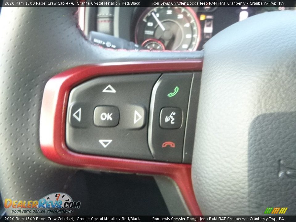 2020 Ram 1500 Rebel Crew Cab 4x4 Granite Crystal Metallic / Red/Black Photo #20