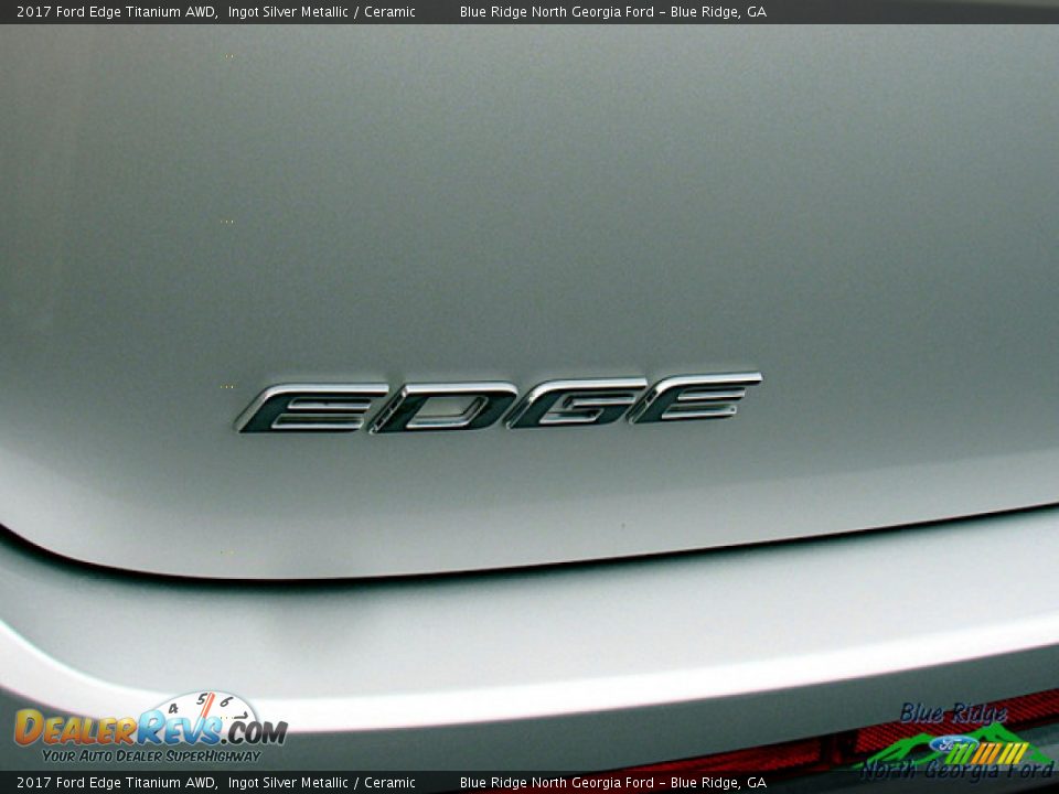 2017 Ford Edge Titanium AWD Ingot Silver Metallic / Ceramic Photo #35