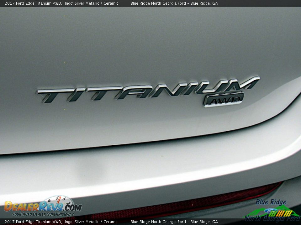 2017 Ford Edge Titanium AWD Ingot Silver Metallic / Ceramic Photo #36