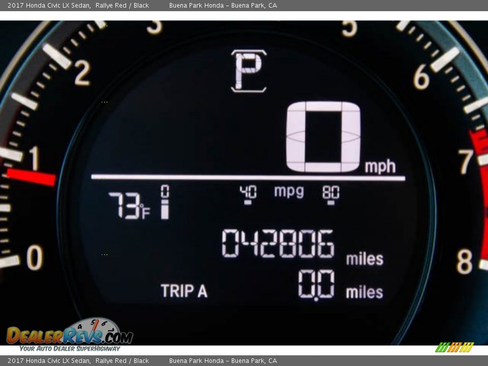 2017 Honda Civic LX Sedan Rallye Red / Black Photo #6
