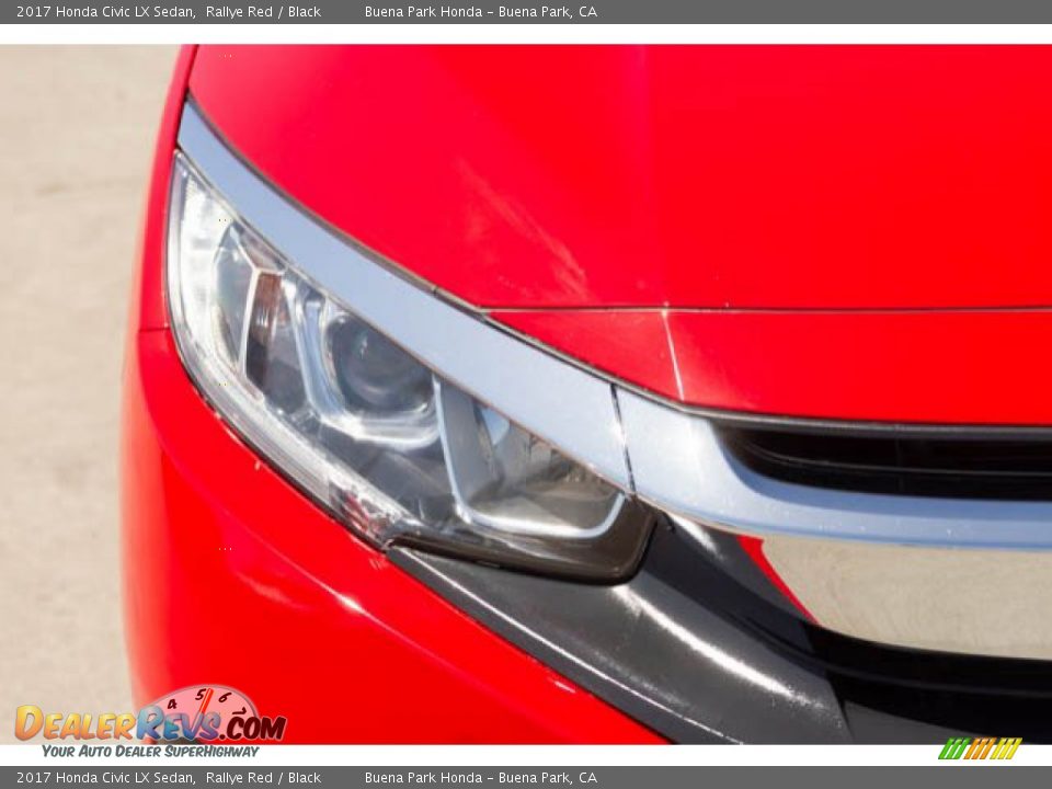 2017 Honda Civic LX Sedan Rallye Red / Black Photo #8