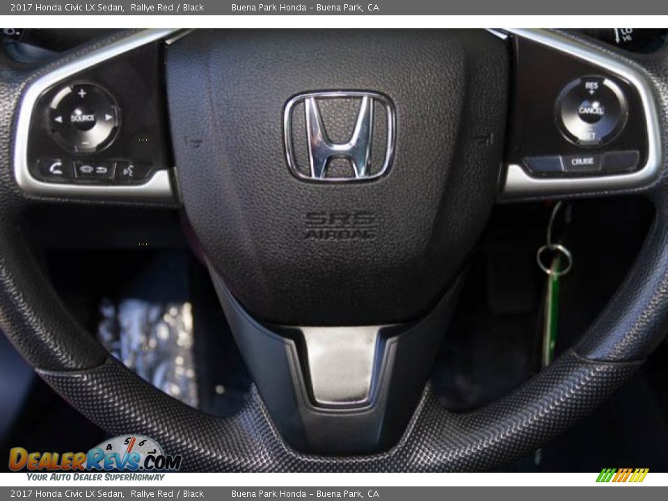 2017 Honda Civic LX Sedan Rallye Red / Black Photo #15