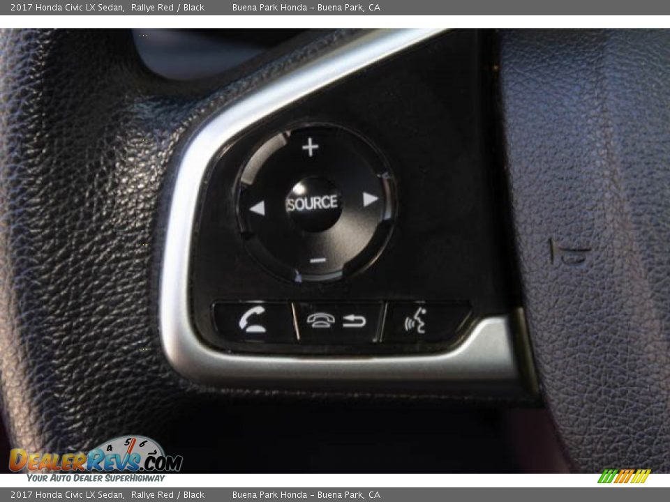 2017 Honda Civic LX Sedan Rallye Red / Black Photo #16