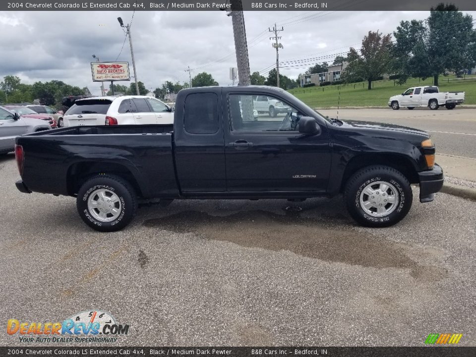 2004 Chevrolet Colorado LS Extended Cab 4x4 Black / Medium Dark Pewter Photo #2