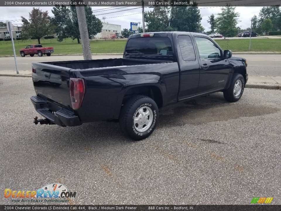 2004 Chevrolet Colorado LS Extended Cab 4x4 Black / Medium Dark Pewter Photo #3