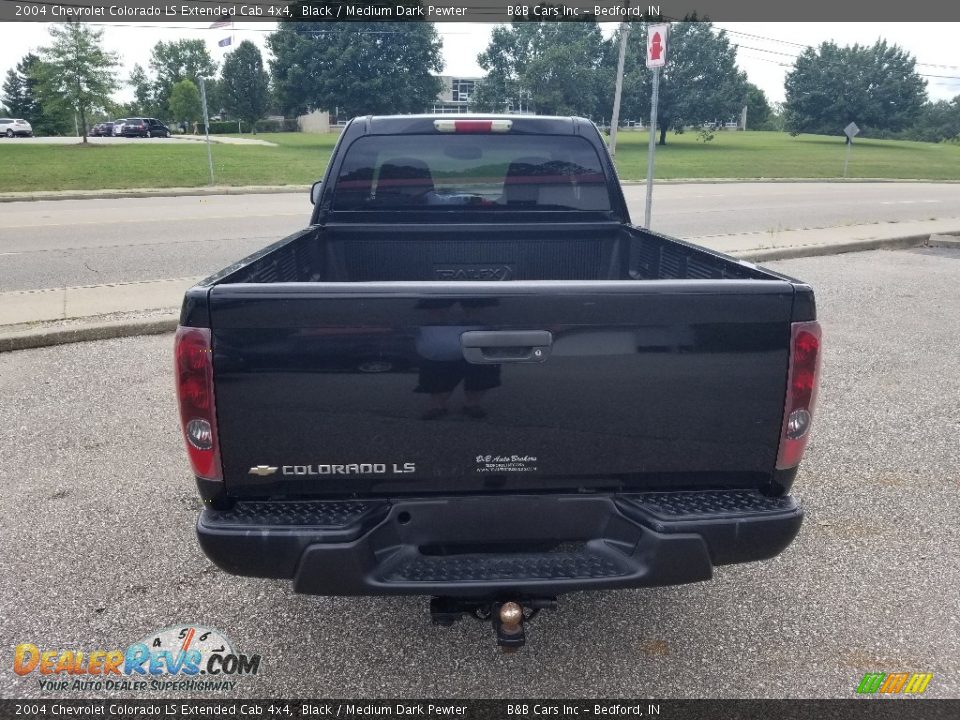 2004 Chevrolet Colorado LS Extended Cab 4x4 Black / Medium Dark Pewter Photo #4