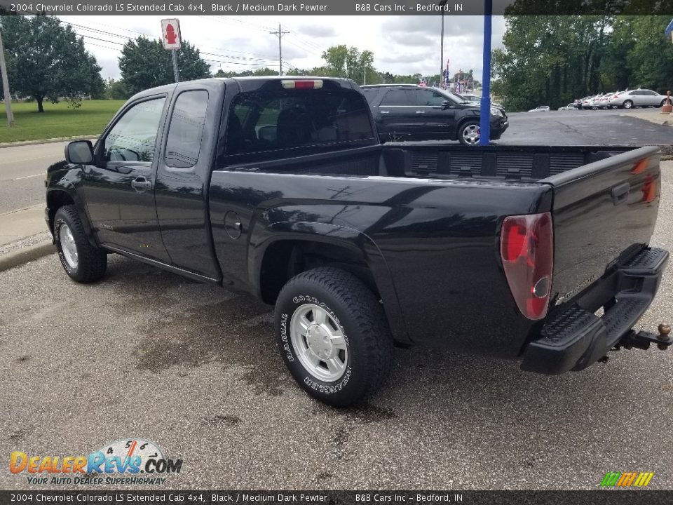 2004 Chevrolet Colorado LS Extended Cab 4x4 Black / Medium Dark Pewter Photo #6