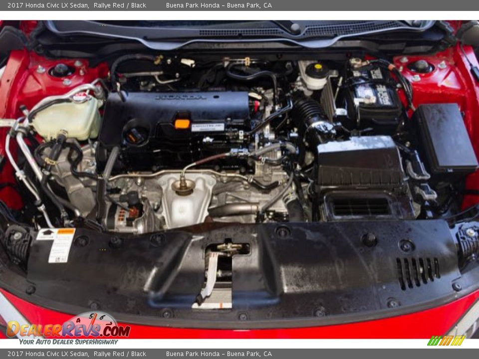2017 Honda Civic LX Sedan Rallye Red / Black Photo #34