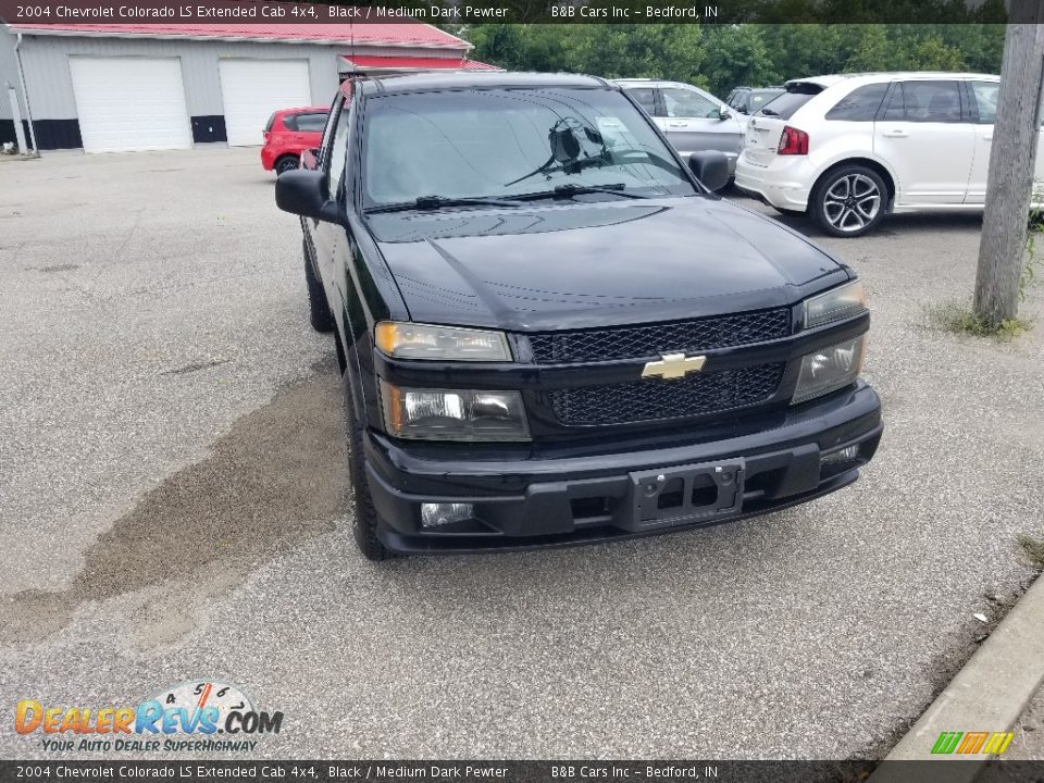 2004 Chevrolet Colorado LS Extended Cab 4x4 Black / Medium Dark Pewter Photo #9