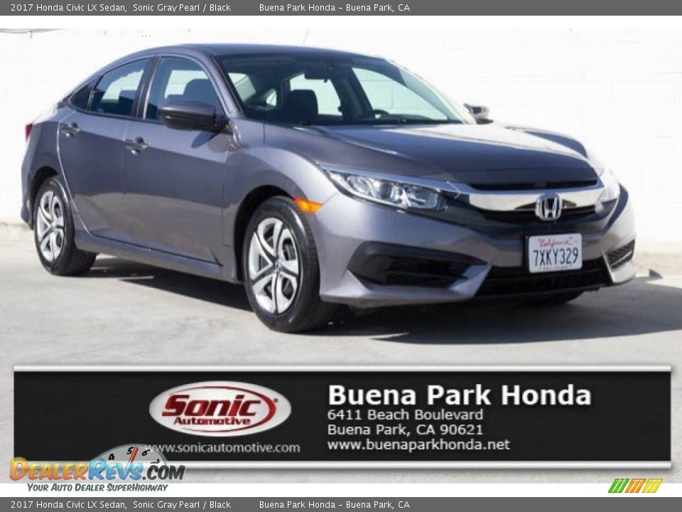 2017 Honda Civic LX Sedan Sonic Gray Pearl / Black Photo #1
