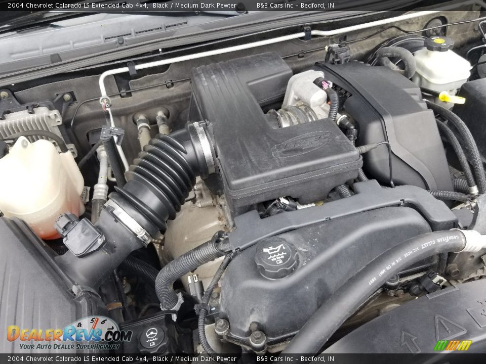 2004 Chevrolet Colorado LS Extended Cab 4x4 Black / Medium Dark Pewter Photo #20