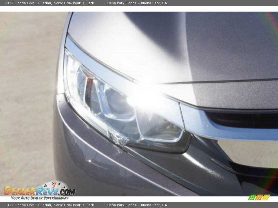 2017 Honda Civic LX Sedan Sonic Gray Pearl / Black Photo #8