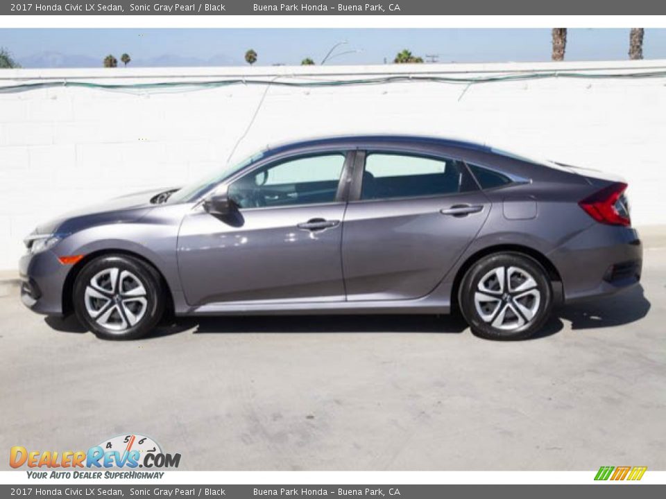 2017 Honda Civic LX Sedan Sonic Gray Pearl / Black Photo #10