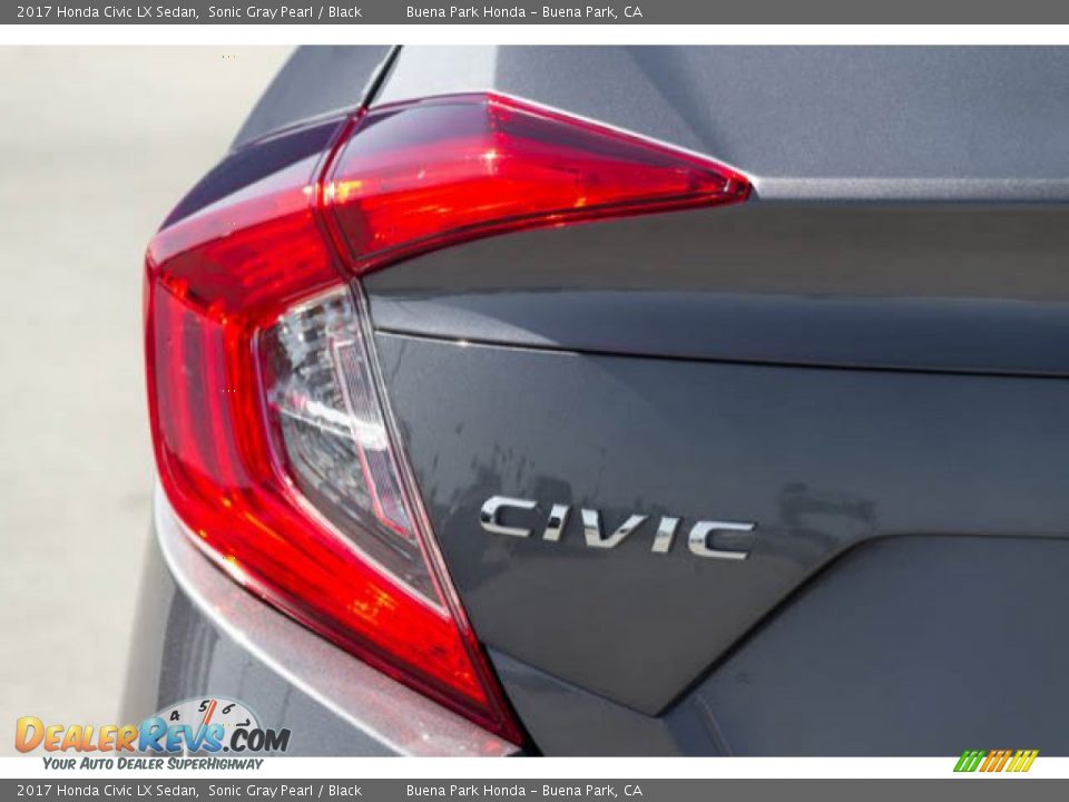 2017 Honda Civic LX Sedan Sonic Gray Pearl / Black Photo #12